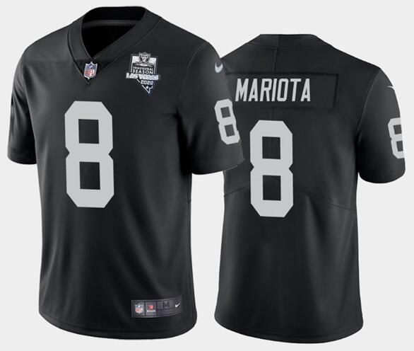 Men's Oakland Raiders Black #8 Marcus Mariota 2020 Inaugural Season Vapor Limited Stitched NFL Jerse