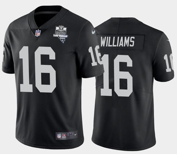 Men's Oakland Raiders Black #16 Tyrell Williams 2020 Inaugural Season Vapor Limited Stitched NFL Jer