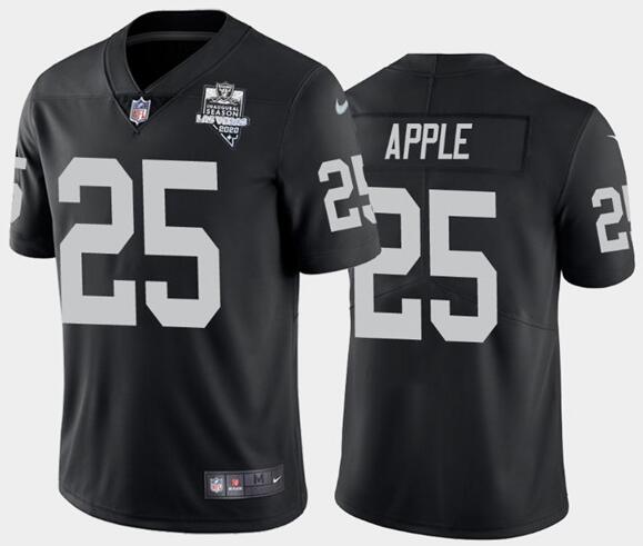 Men's Oakland Raiders Black #25 Eli Apple 2020 Inaugural Season 
