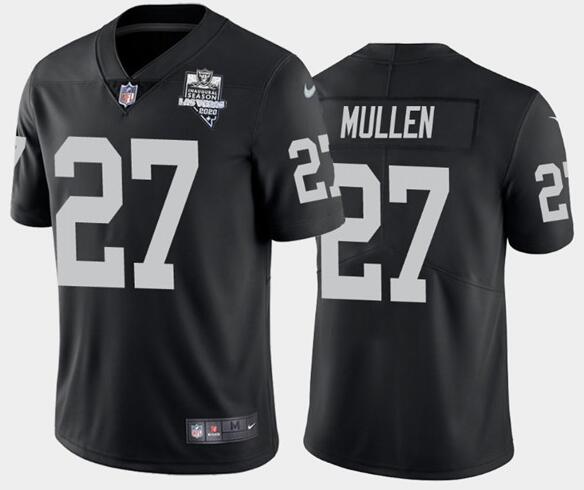 Men's Oakland Raiders Black #27 Trayvon Mullen 2020 Inaugural Season Vapor Limited Stitched NFL Jers