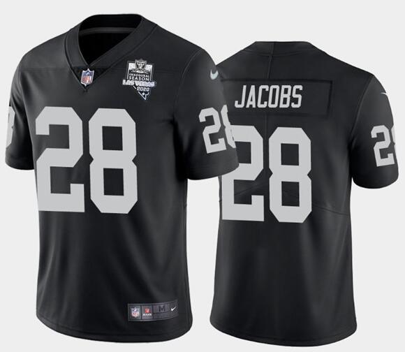 Men's Oakland Raiders Black #28 Josh Jacobs 2020 Inaugural Season Vapor Limited Stitched NFL Jersey