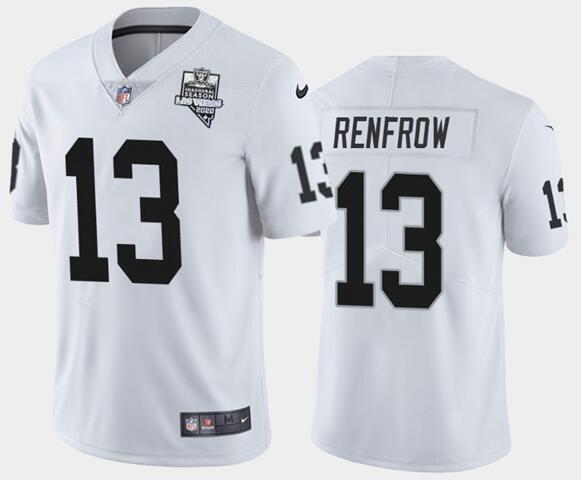 Men's Oakland Raiders White #13 Hunter Renfrow 2020 Inaugural Season Vapor Limited Stitched NFL Jers