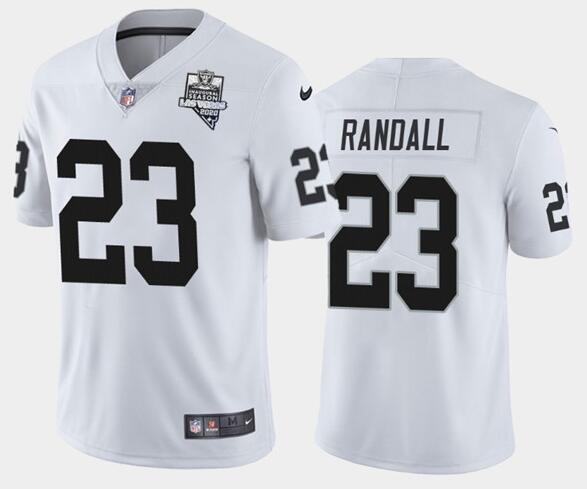 Men's Oakland Raiders White #23 Damarious Randall 2020 Inaugural Season Vapor Limited Stitched NFL J