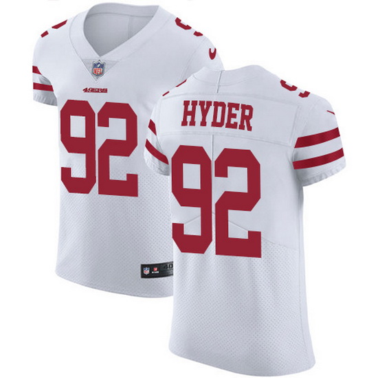 Nike 49ers 92 Kerry Hyder White Men Stitched NFL New Elite Jerse