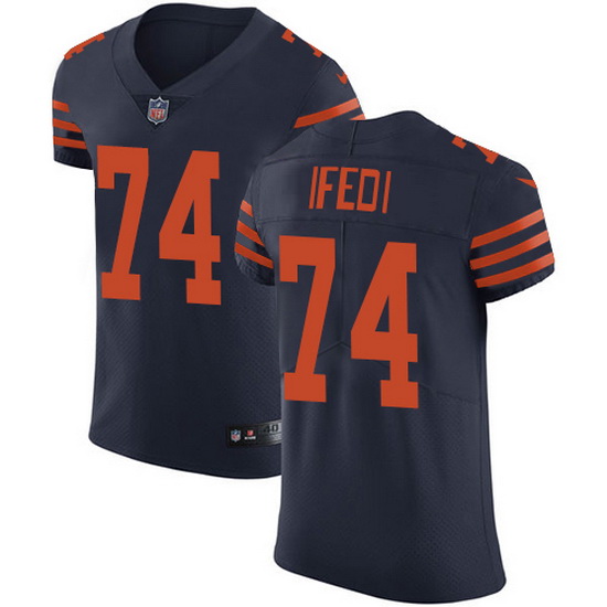 Nike Bears 74 Germain Ifedi Navy Blue Alternate Men Stitched NFL Vapor Untouchable Elite Jersey