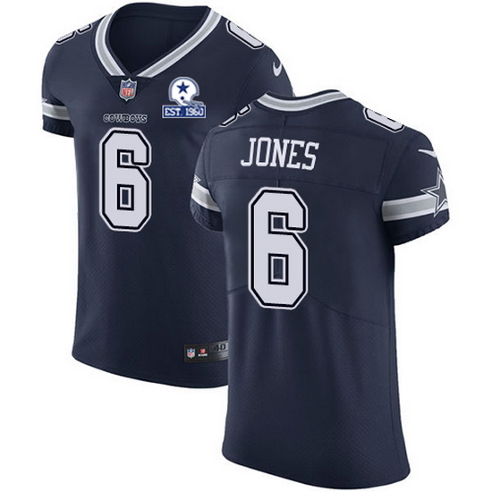 Nike Cowboys 6 Chris Jones Navy Blue Team Color Men Stitched With Established In 1960 Patch NFL Vapo