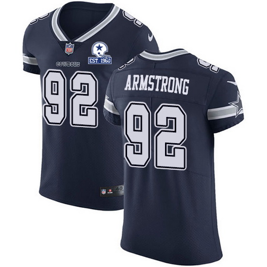 Nike Cowboys 92 Dorance Armstrong Navy Blue Team Color Men Stitched With Established In 1960 Patch N