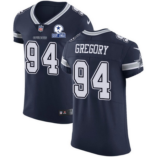 Nike Cowboys 94 Randy Gregory Navy Blue Team Color Men Stitched With Established In 1960 Patch NFL V