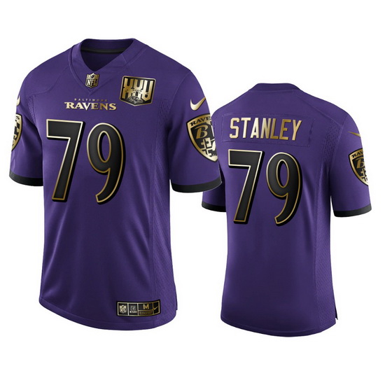 Baltimore Ravens 79 Ronnie Stanley Men Nike Purple Team 25th Sea