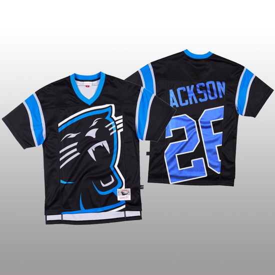 NFL Carolina Panthers 26 Donte Jackson Black Men Mitchell  26 Nell Big Face Fashion Limited NFL Jers