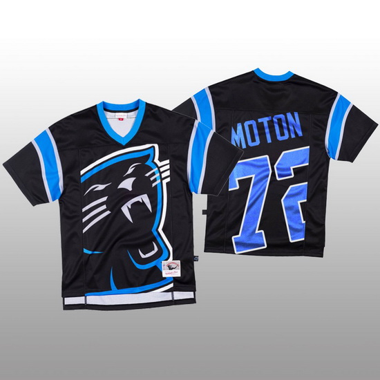 NFL Carolina Panthers 72 Taylor Moton Black Men Mitchell  26 Nell Big Face Fashion Limited NFL Jerse