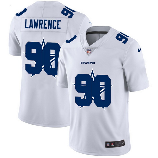 Dallas Cowboys 90 Demarcus Lawrence White Men Nike Team Logo Dua