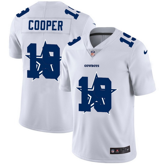 Dallas Cowboys 19 Amari Cooper White Men Nike Team Logo Dual Overlap Limited NFL Jersey