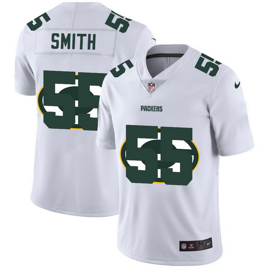 Green Bay Packers 55 Za 27Darius Smith White Men Nike Team Logo Dual Overlap Limited NFL Jersey