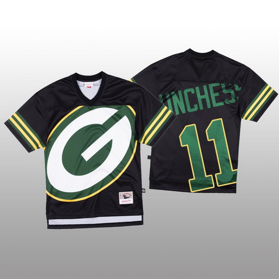 NFL Green Bay Packers 11 Devin Funchess Black Men Mitchell  26 Nell Big Face Fashion Limited NFL Jer