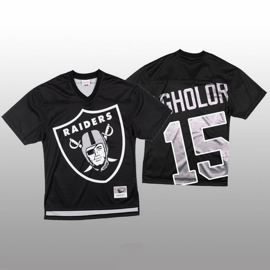 NFL Las Vegas Raiders 15 Nelson Agholor Black Men Mitchell  26 Nell Big Face Fashion Limited NFL Jer