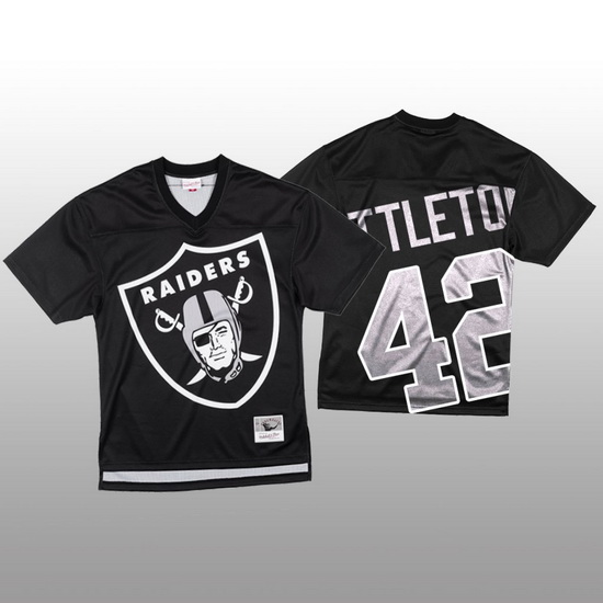 NFL Las Vegas Raiders 42 Cory Littleton Black Men Mitchell  26 Nell Big Face Fashion Limited NFL Jer