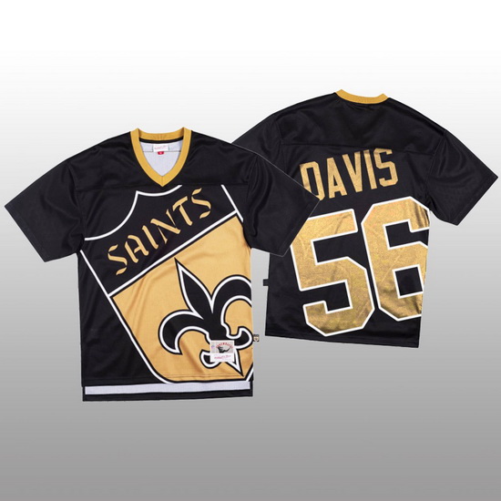 NFL New Orleans Saints 56 Demario Davis Black Men Mitchell  26 Nell Big Face Fashion Limited NFL Jer