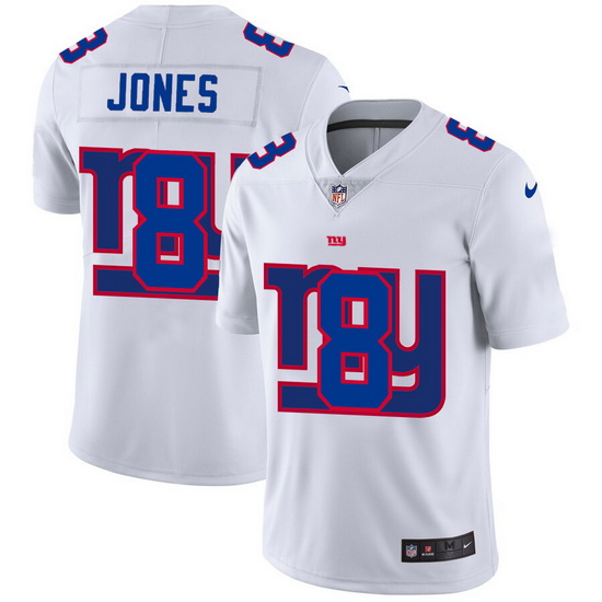 Nike Giants 8 Daniel Jones White Shadow Logo Limited Jersey