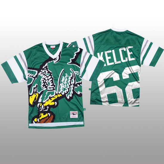 NFL Philadelphia Eagles 62 Jason Kelce Green Men Mitchell  26 Nell Big Face Fashion Limited NFL Jers