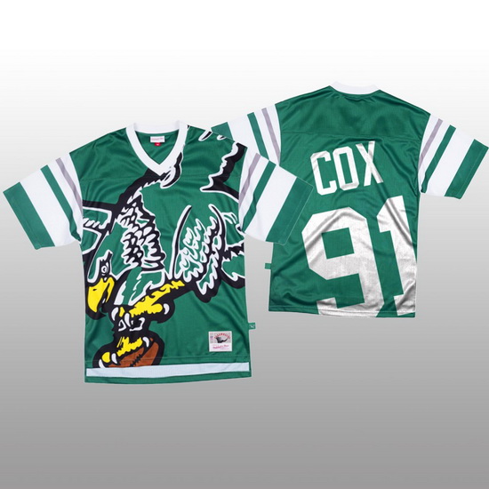 NFL Philadelphia Eagles 91 Fletcher Cox Green Men Mitchell  26 Nell Big Face Fashion Limited NFL Jer