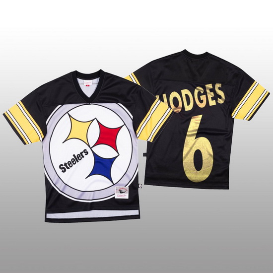 NFL Pittsburgh Steelers 6 Devlin Hodges Black Men Mitchell  26 Nell Big Face Fashion Limited NFL Jer