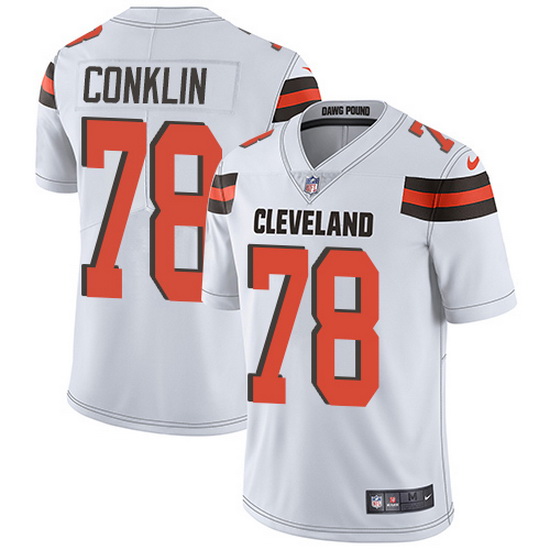 Nike Browns 78 Jack Conklin White Men Stitched NFL Vapor Untouchable Limited Jersey