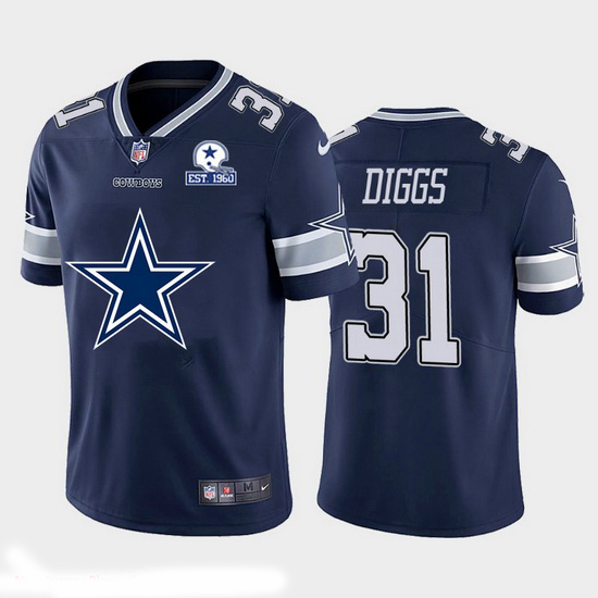 Dallas Cowboys 31 Trevon Diggs Navy Blue Men Nike Big Team Logo With Established In 1960 Patch Vapor