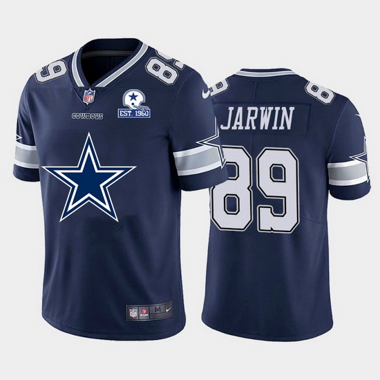 Dallas Cowboys 89 Blake Jarwin Navy Blue Men Nike Big Team Logo With Established In 1960 Patch Vapor