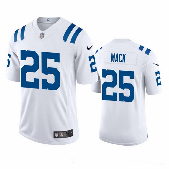 Indianapolis Colts 25 Marlon Mack Men Nike White 2020 Vapor Limited Jersey