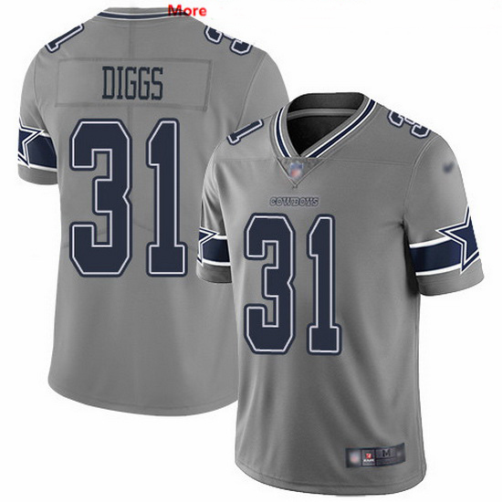 Nike Cowboys 31 Trevon Diggs Gray Men Stitched NFL Limited Inverted Legend Jersey