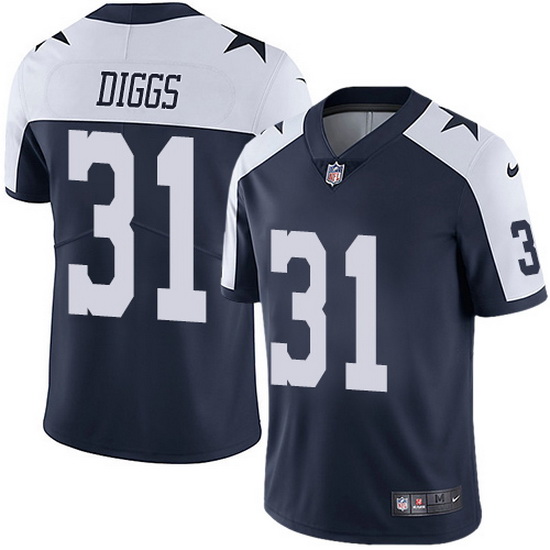 Nike Cowboys 31 Trevon Diggs Navy Blue Thanksgiving Men Stitched