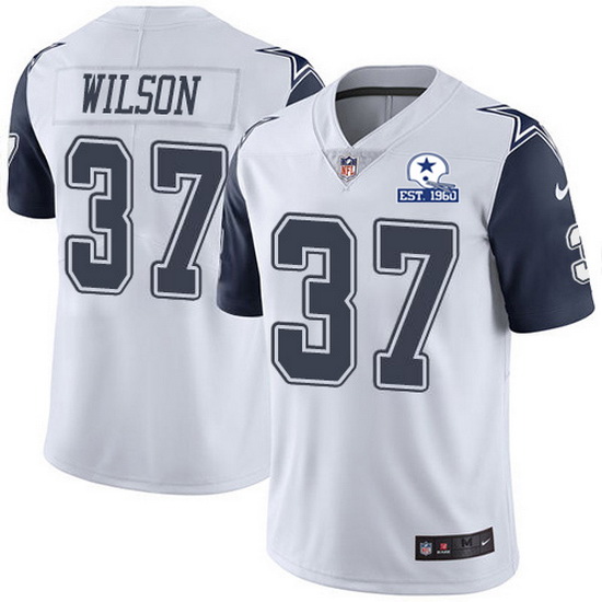 Nike Cowboys 37 Donovan Wilson White Men Stitched With Establish