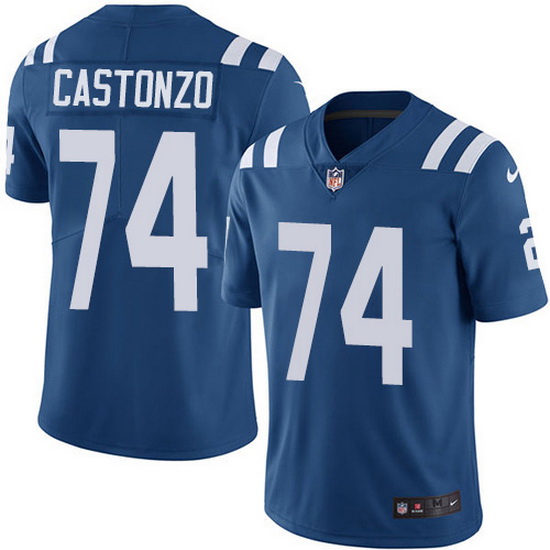 Nike Colts 74 Anthony Castonzo Royal Blue Team Color Men Stitched NFL Vapor Untouchable Limited Jers