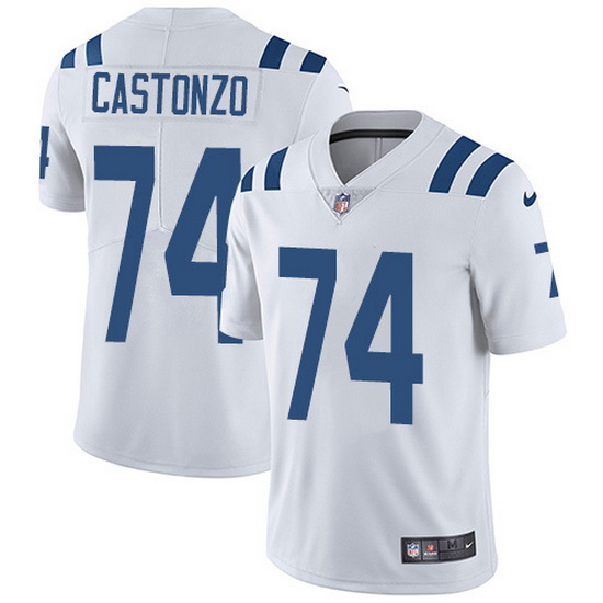 Nike Colts 74 Anthony Castonzo White Men Stitched NFL Vapor Unto