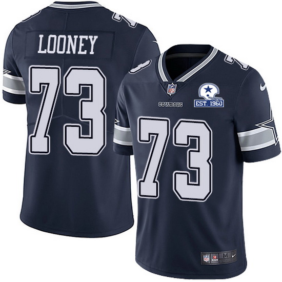 Nike Cowboys 73 Joe Looney Navy Blue Team Color Men Stitched Wit