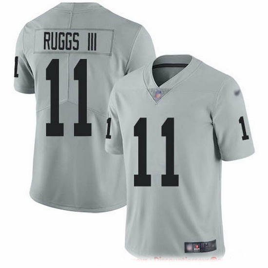 Nike Raiders 11 Henry Ruggs III Silver Men Stitched NFL Limited Inverted Legend Jersey