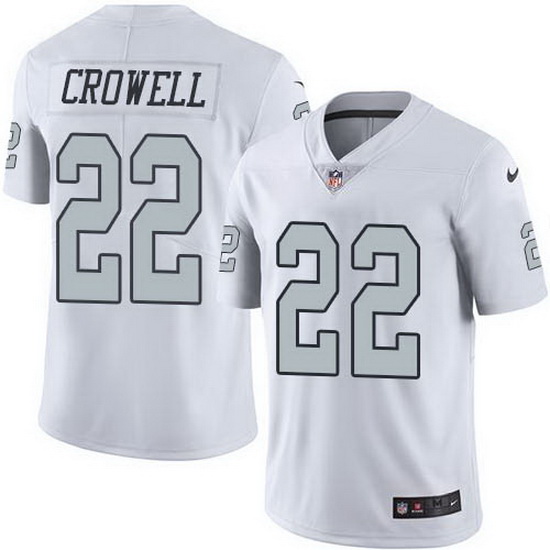 Nike Raiders 22 Isaiah Crowell White Men Stitched NFL Limited Ru