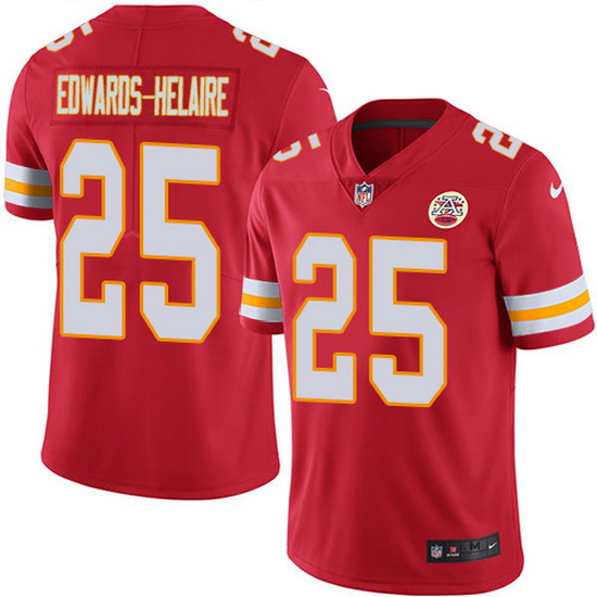 Nike Chiefs 25 Clyde Edwards Helaire Red Team Color Men Stitched NFL Vapor Untouchable Limited Jerse