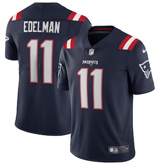 New England Patriots 11 Julian Edelman Men Nike Navy 2020 Vapor 