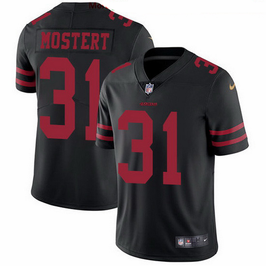 Nike 49ers 31 Raheem Mostert Black Alternate Men Stitched NFL Va