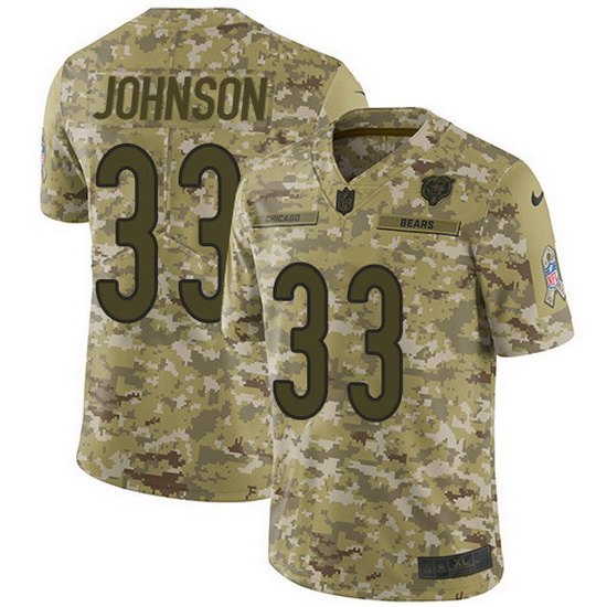 Nike Bears 33 Jaylon Johnson Camo Men Stitched NFL Limited 2018 