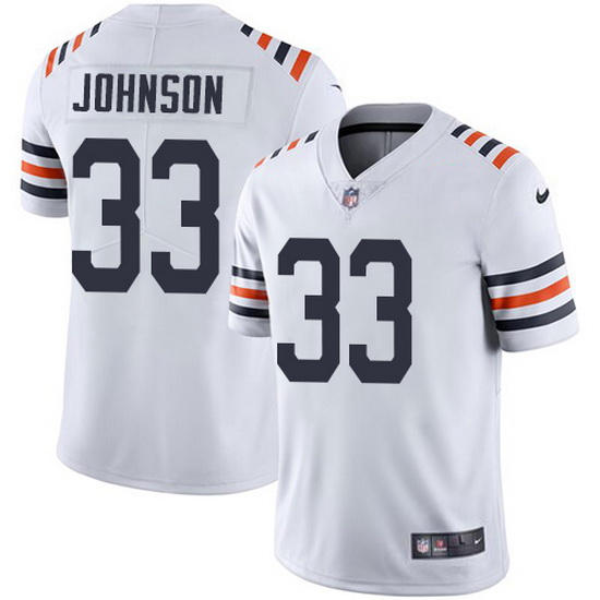 Nike Bears 33 Jaylon Johnson White Men 2019 Alternate Classic St