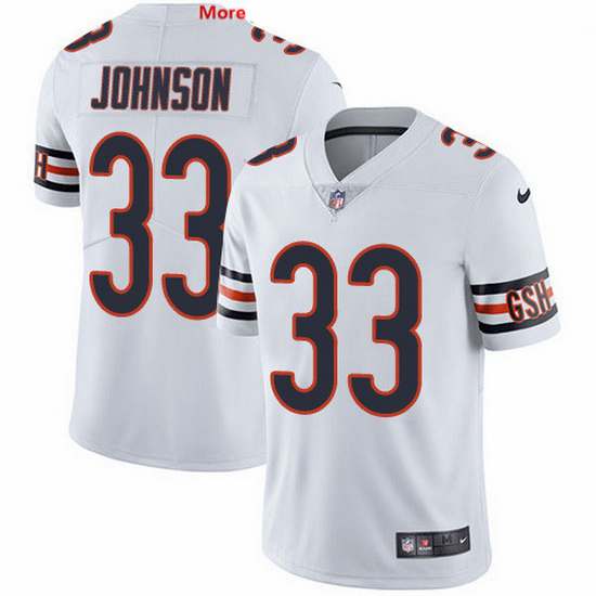 Nike Bears 33 Jaylon Johnson White Men Stitched NFL Vapor Untouc
