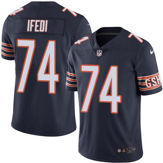 Nike Bears 74 Germain Ifedi Navy Blue Team Color Men Stitched NFL Vapor Untouchable Limited Jersey