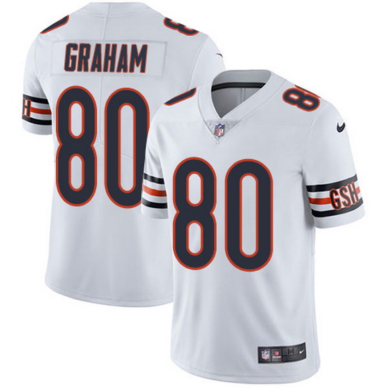 Nike Bears 80 Jimmy Graham White Men Stitched NFL Vapor Untoucha