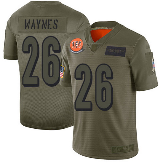 Nike Bengals 26 Trae Waynes Camo Men Stitched NFL Limited 2019 S