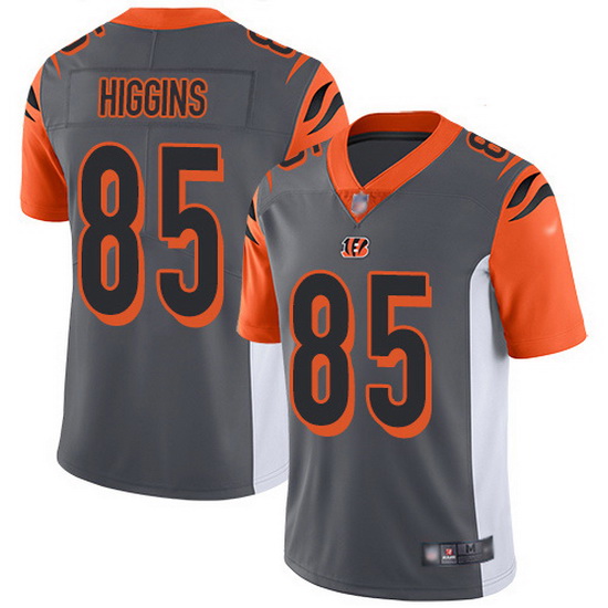 Nike Bengals 85 Tee Higgins Silver Men Stitched NFL Limited Inve