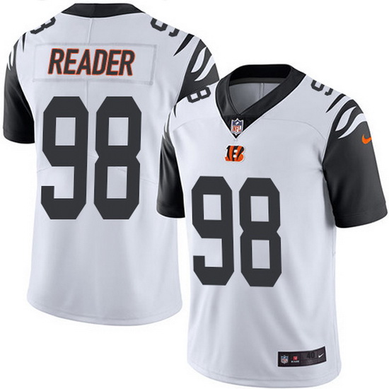 Nike Bengals 98 D J  Reader White Men Stitched NFL Limited Rush 