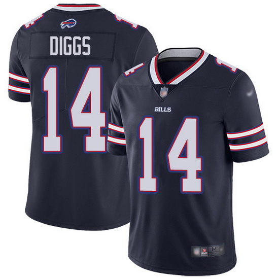 Nike Bills 14 Stefon Diggs Navy Men Stitched NFL Limited Inverte